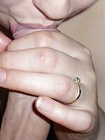 mature saggy blonde making bed